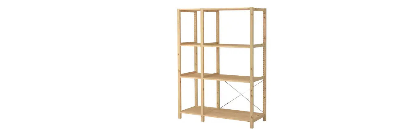 Ikea Ivar 2 Section Shelving Unit Instructions