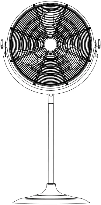 UTILITECH 20IN SFSDE-500B-A Outdoor Pedestal Fan A0