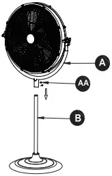 UTILITECH 20IN SFSDE-500B-A Outdoor Pedestal Fan A3