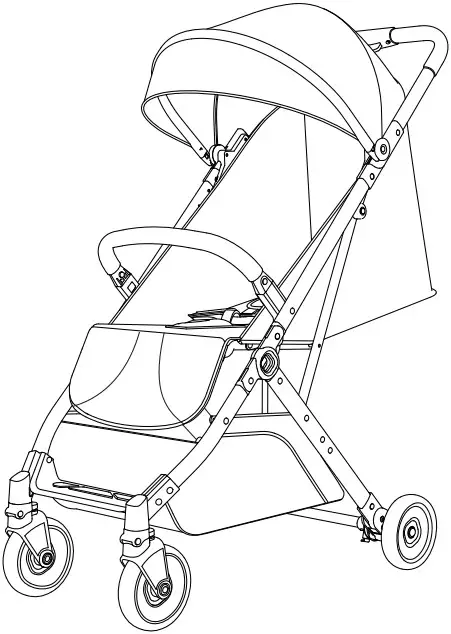 coccolle Alla One Hand Fold Baby Stroller