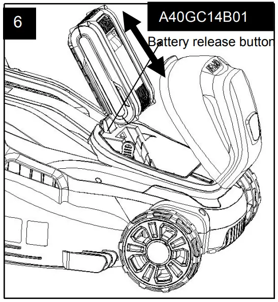 HENX A40GC14B01 40 Volt Cordless Lawn Mower - BATTERY PACK