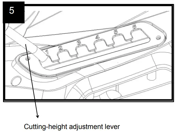 HENX A40GC14B01 40 Volt Cordless Lawn Mower - blade height