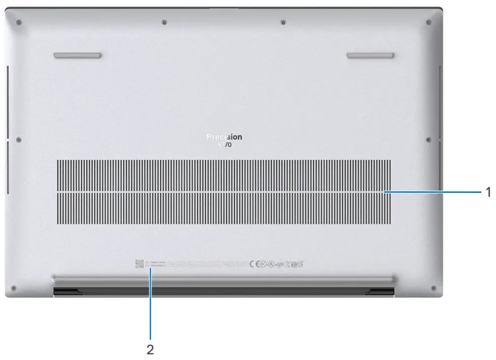 DELL Precision 5770 Workstation Laptop - Bottom