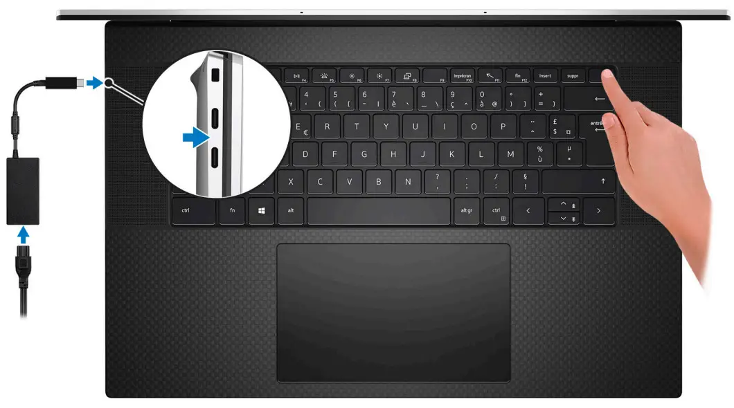 DELL Precision 5770 Workstation Laptop - power button