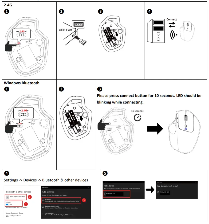 How do you connect PERIMICE-720?