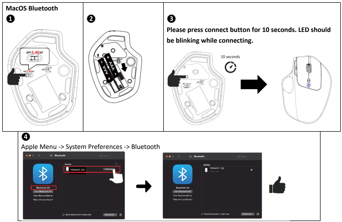 How do you connect PERIMICE-720?