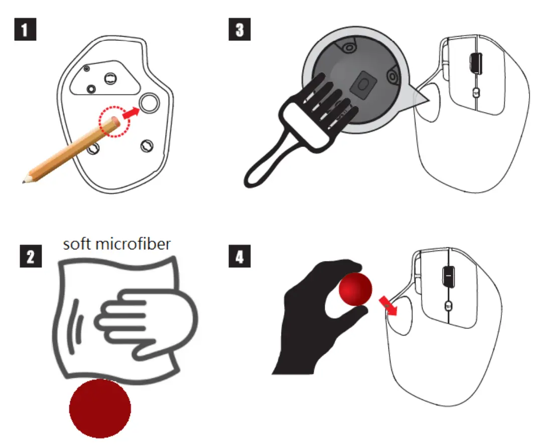 Trackball Cleaning Instructions