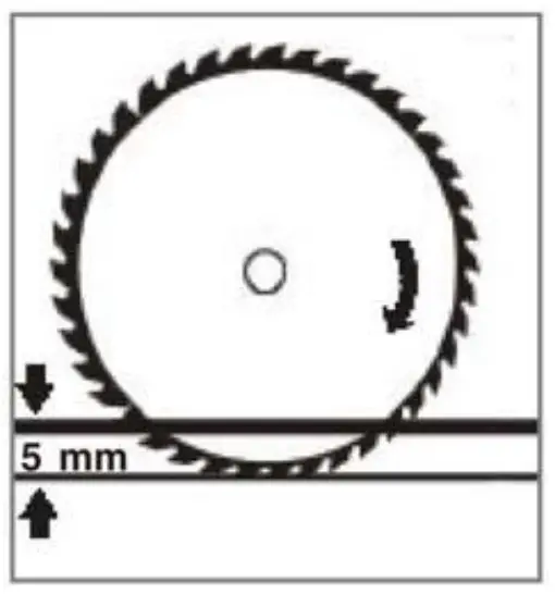 Adjust the cutting depth