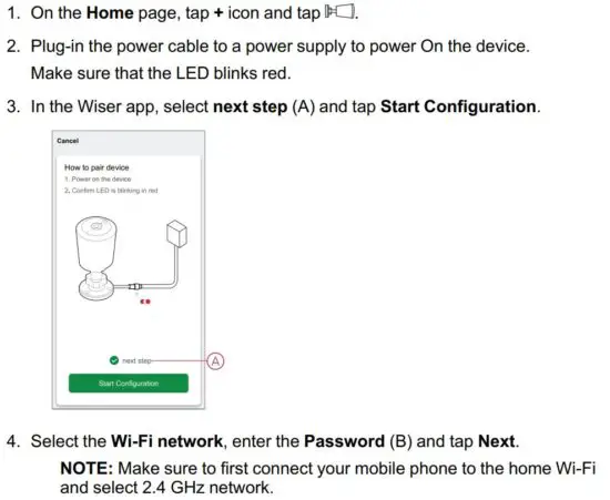 FIG 2 Pairing the device