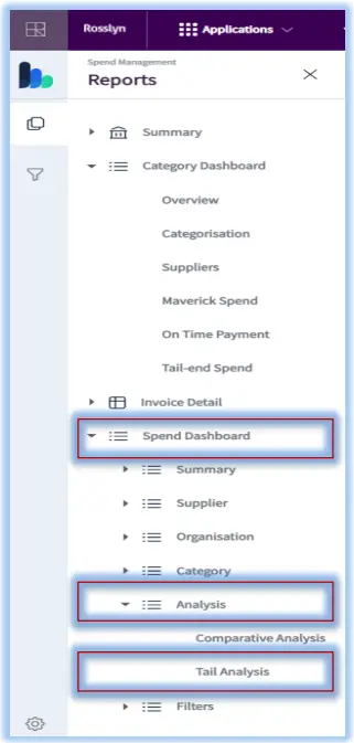 Rosslyn Tail Spend Analysis Tool Software-FIG1