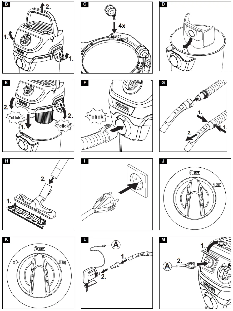 K RCHER WD 2 Plus Wet Dry Vacuum Cleaner - Description 1