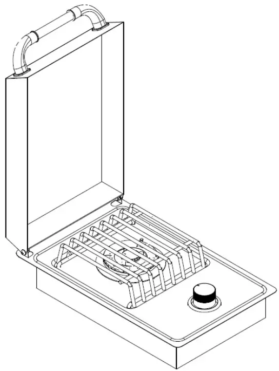 BULL 60008 60009 60008CE 60009CE Drop In Single Side Burner 