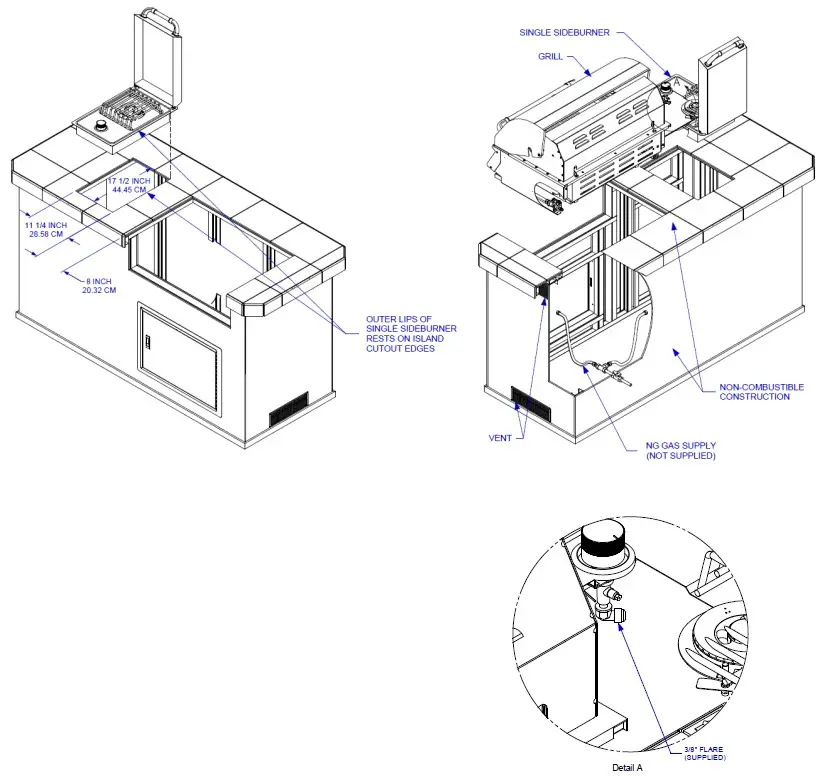 BULL 60008 60009 60008CE 60009CE Drop In Single Side Burner - fig 5
