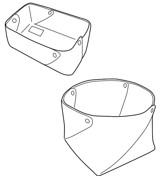 IKEA 203 439 12 PUDDA Corbeille 28x28x23 cm - cover