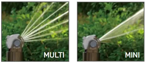 EDEN 94152EDAMZ Multi Pattern Sprinkler Plus Misting System - Spray Pattern Adjustments 3