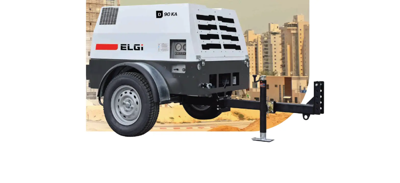 Elgi D90ka Trailer Mounted Diesel Rotary Screw Air Compressor Owner's Manual