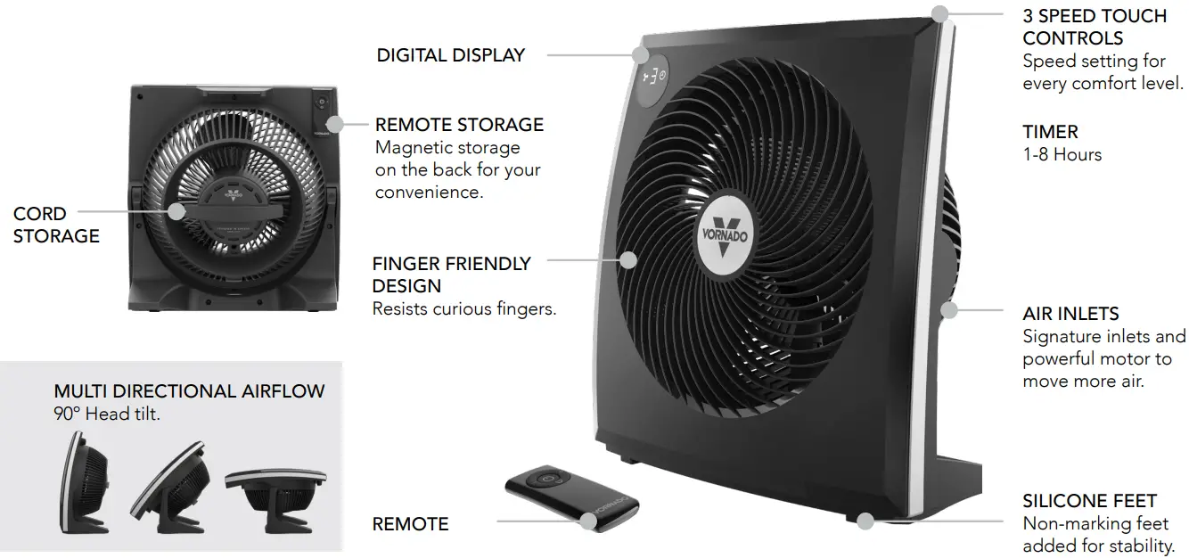 VORNADO 279TR Whole Room Circulator - FEATURES