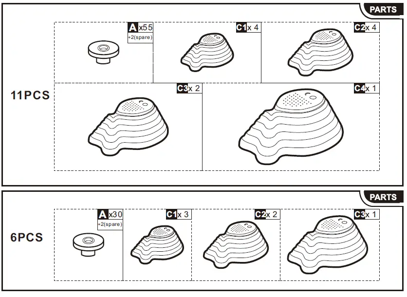 Outsunny-340-013-11-Piece-Balance-Stepping-Stones-FIG- (4)