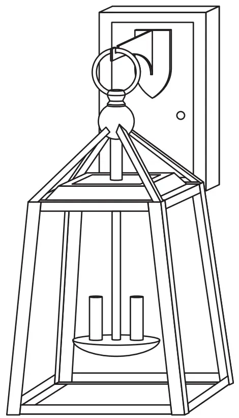 L-19905BKBRASS Blakeley Large Outdoor Wall Lantern