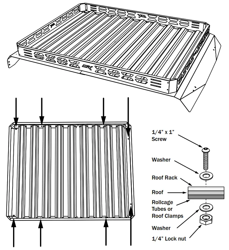 AFX MOTORSPORTS CAN050 Roof Rack - angle plates4