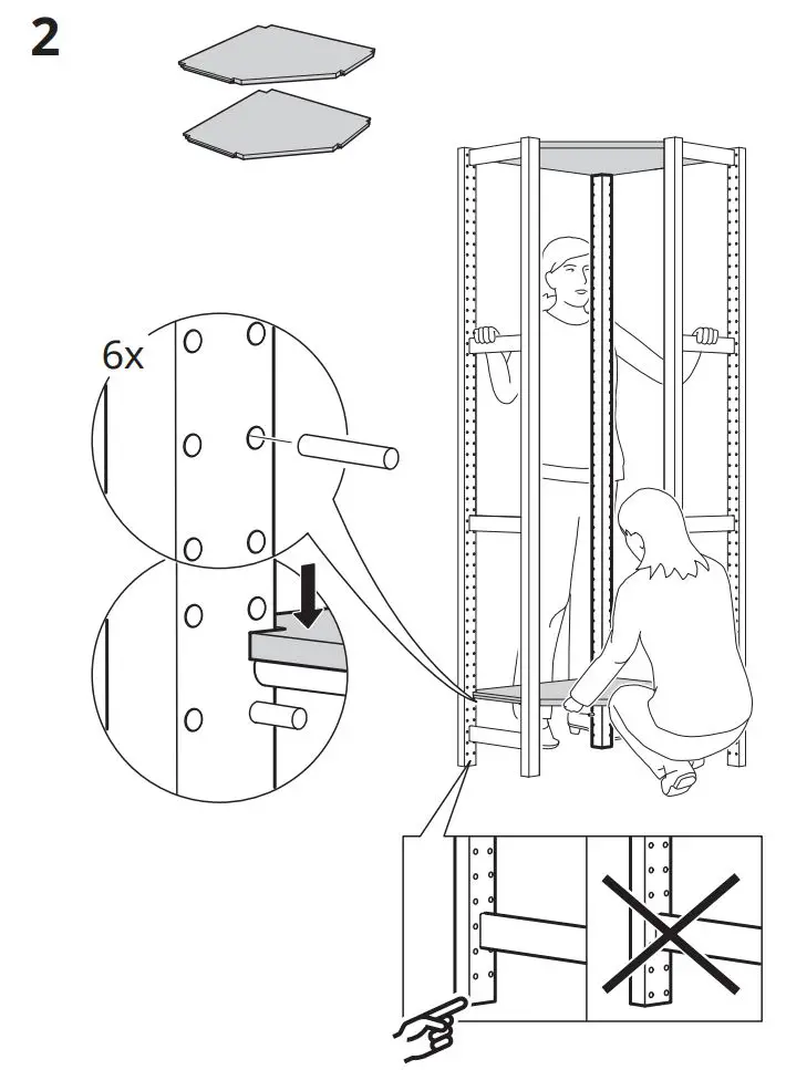 IKEA IVAR Corner Post Instruction Manual - How to use