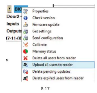 Uploading The Fingerprints To The Biometric Readers