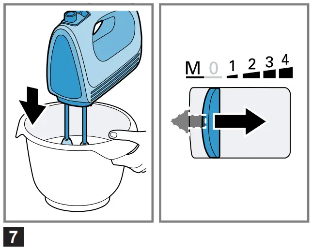 Processing food with the tools