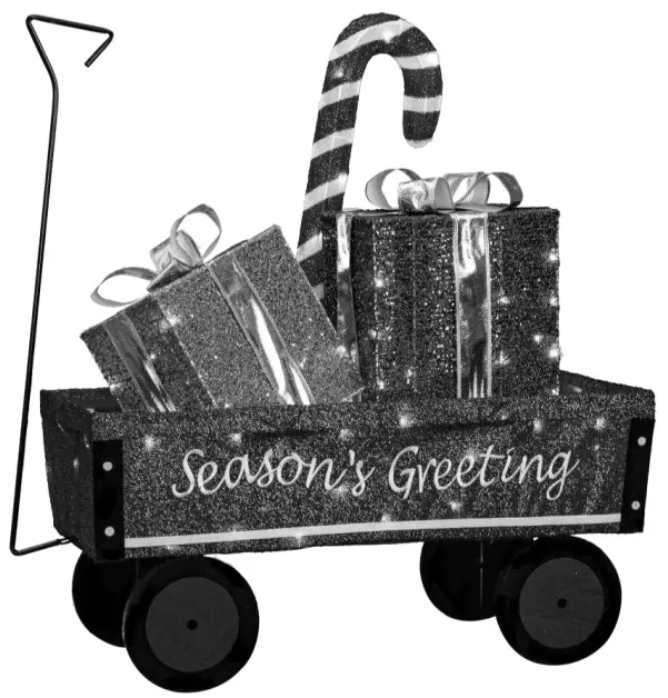 Winter Wonder Lane 810570664 31 Inch Light Up Wagon and Gift Boxes -