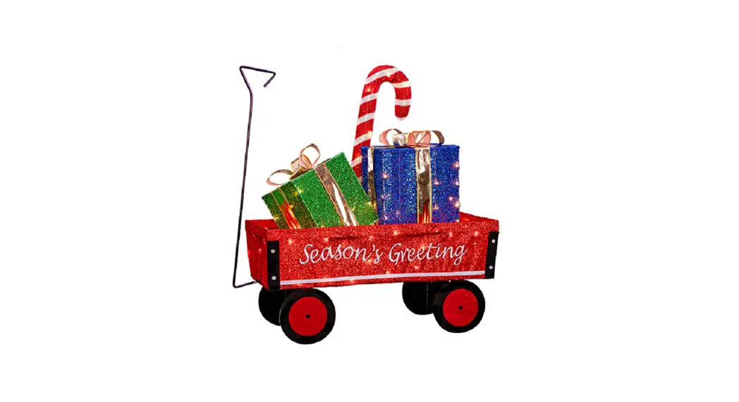 Winter Wonder Lane 810570664 31 Inch Light Up Wagon And Gift Boxes User Manual