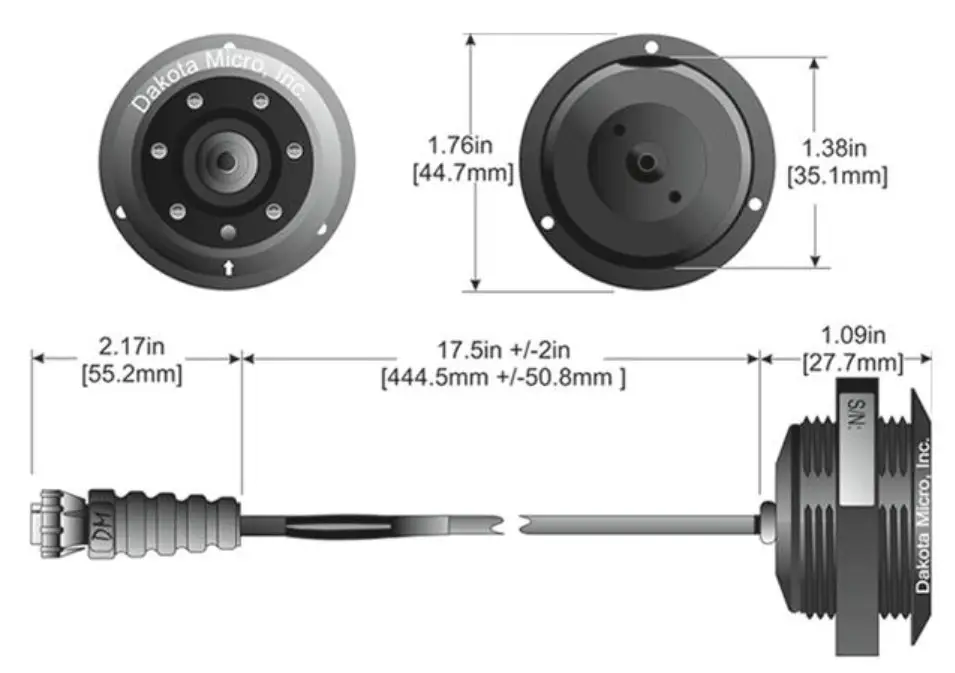DAKOTA MICRO DMRZ-SH7C1 RazerCam Universal Skid Steer - CAMERA DETAIL