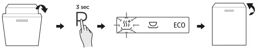 Midea MDW 14D8 OD Built In Dishwasher - Changing The Program 1