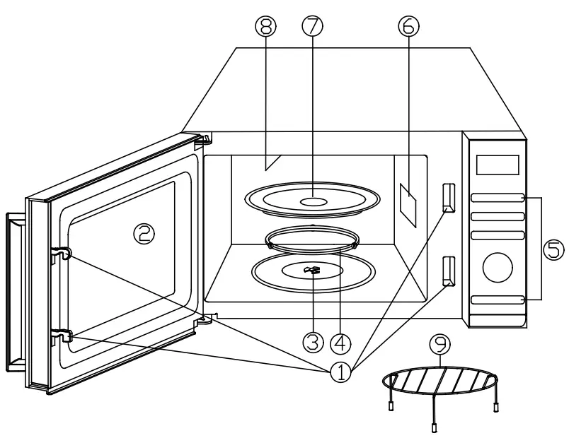 CANDY CMGA23TNDB Microwave Oven - diagram