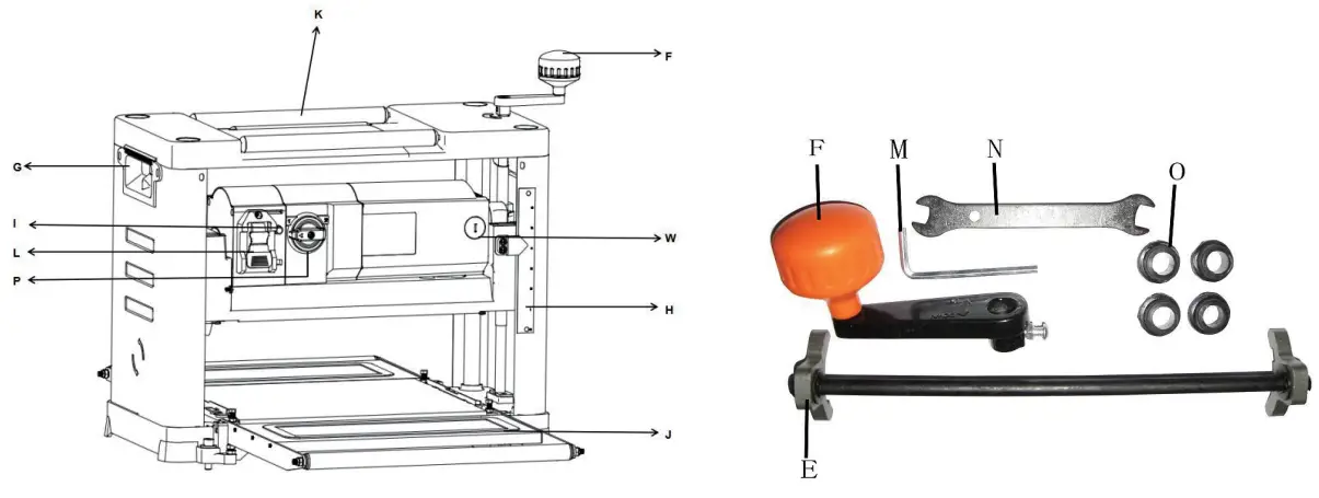 VEVOR M1B LS 3305 Thicknesser - DESCRIPTION