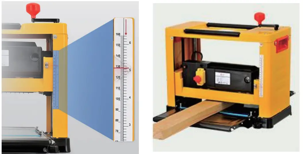 VEVOR M1B LS 3305 Thicknesser - adjust the depth