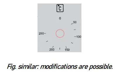 Balculina EHC-360E H Built In Oven and Hob User Manual - Rotary knob oven temperatures