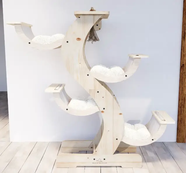 WLO Wood-Skyline-Cat-Tower-or-Tree-Standard-Version-Cat-Bed