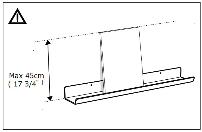 IKEA AA 2127101 4 MELLÖSA Art Ledge Transparent 60cm - Product Overview 3