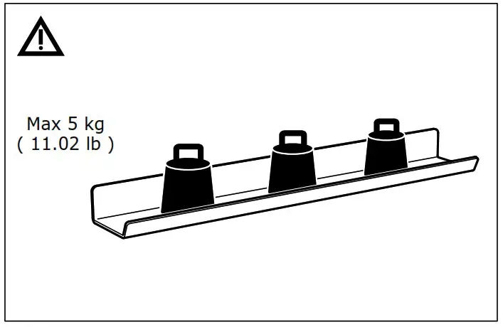 IKEA AA 2127101 4 MELLÖSA Art Ledge Transparent 60cm - Product Overview 4