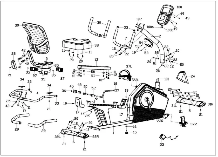 SUNNY HEALTH FITNESS SF-RB4850 Smart Recumbent Bike-FIG21