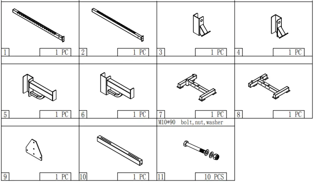 JORDAN JF-ASS Helix Adjustable Squat Stand-fig-2