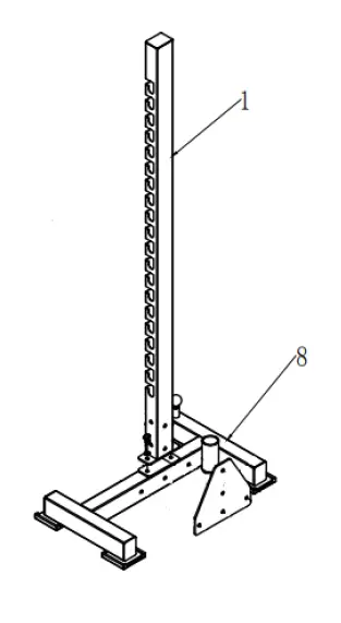 JORDAN JF-ASS Helix Adjustable Squat Stand-fig-3