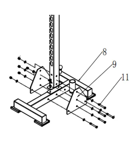 JORDAN JF-ASS Helix Adjustable Squat Stand-fig-4