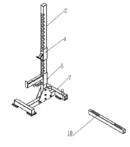 JORDAN JF-ASS Helix Adjustable Squat Stand-fig-5