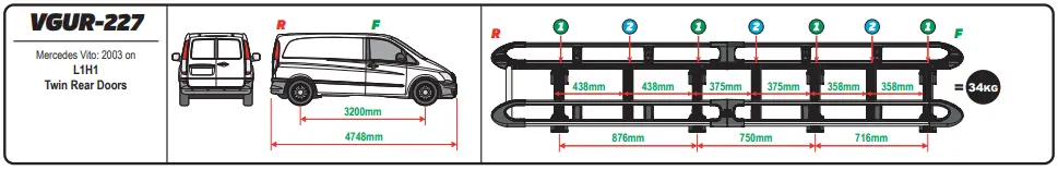 VAN GUARD VGUR-227 ULTIRack+ Roof Rack-fig2