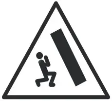 TOPPLING HAZARD icon
