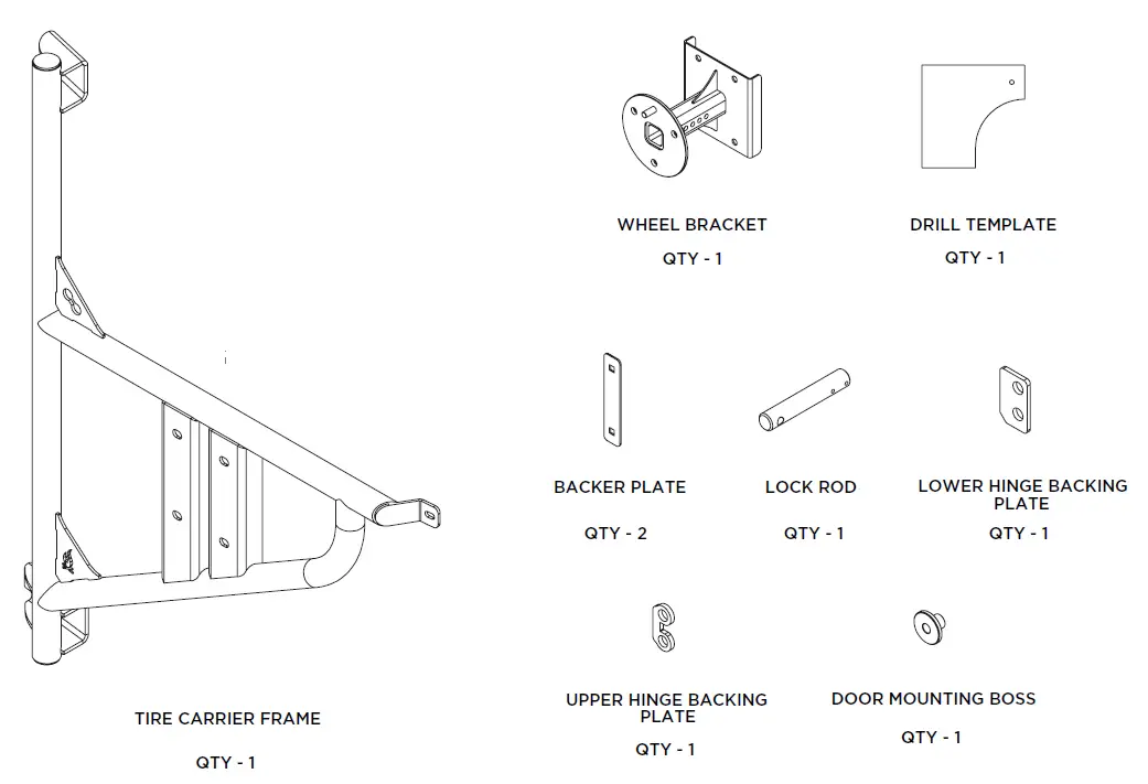 SP1117B Sprinter Rear Tire Carrier 2