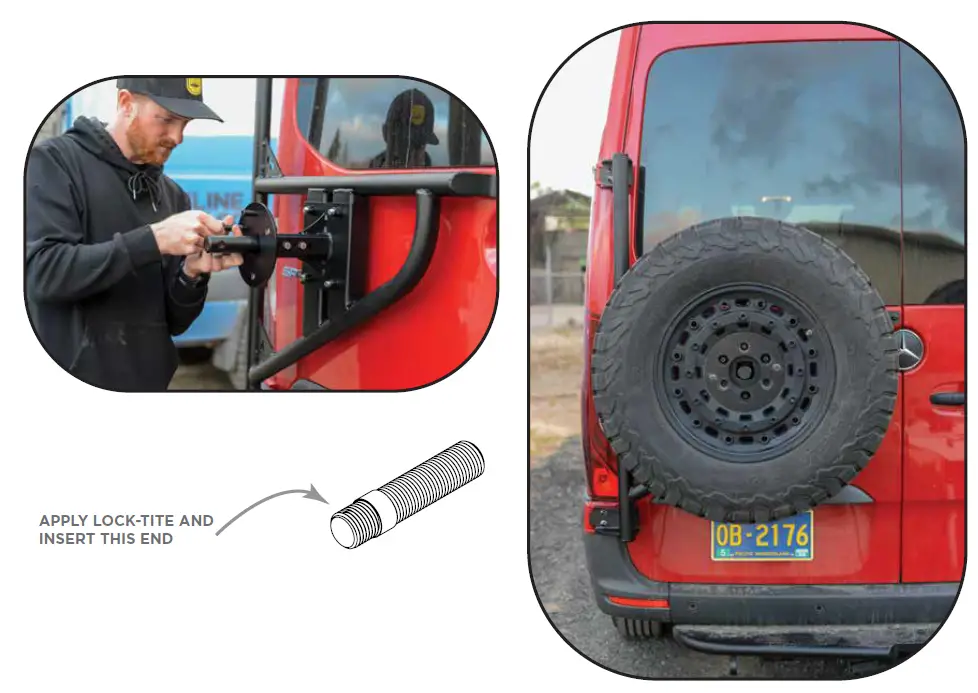 SP1117B Sprinter Rear Tire Carrier 9