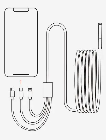 FOXOLA W300-B Intelligent Visual WiFi Industrial Endoscope - Device Power Supply Method