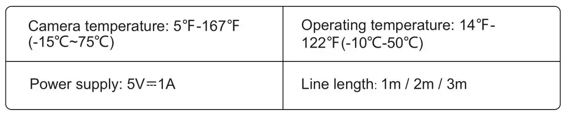 FOXOLA W300-B Intelligent Visual WiFi Industrial Endoscope - Product Specifications
