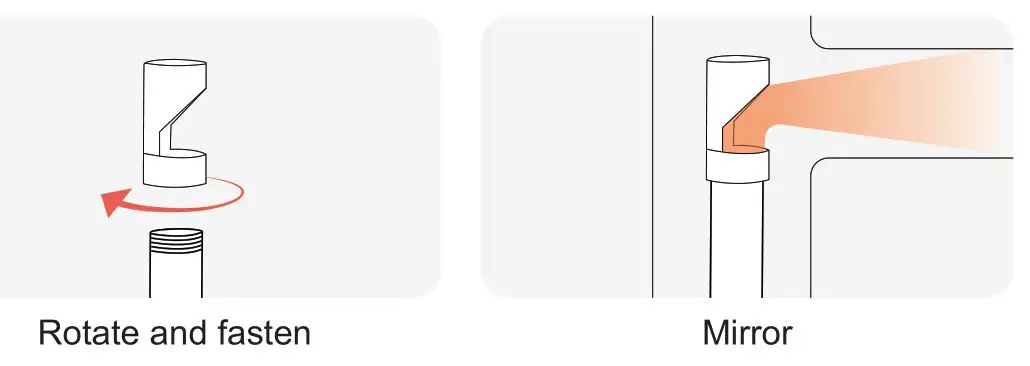 FOXOLA W300-B Intelligent Visual WiFi Industrial Endoscope - Side Mirror Use